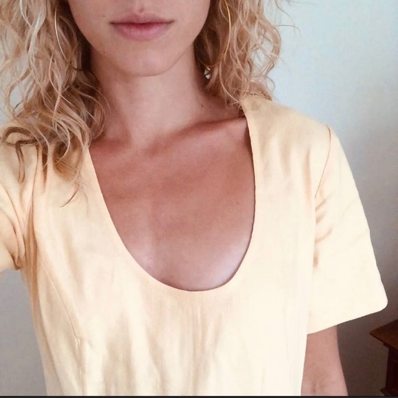 Club Monaco Yellow Midi Dress - Picture 2 of 5